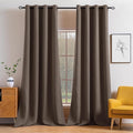 MIULEE Blackout Curtains 96 Inches Long for Bedroom Living Room Thermal Insulated Room Darkening Grommet Top Solid Light Blocking Drapery Set of 2 Window Panels Chocolate Brown