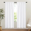 NICETOWN 1 Panel Blackout Door Curtain, Thermal Insulated Privacy Window Covering for Patio French Front Door Sidelight Curtain, Rod Pocket and Ceiling Track, W36 x L72 inch, Pure White