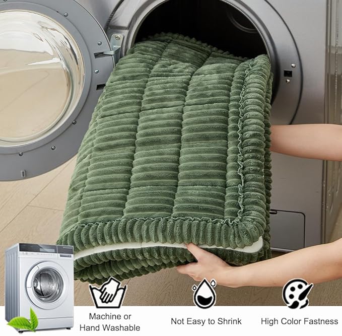Couch Cover for Dogs Washable, Fuzzy Pet Couch Covers for 3 Cushion Sofa Pet Friendly, Non Slip Sofa Cover (Green, 27.6" x 70.9"/70 x 180cm)