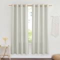 NICETOWN Linen Textured Gray Curtains 72 inches Long, Grommet Bedroom Curtains Privacy Added with Light Filtering Flax Window Treatments for Living Room, W55 x L72, 2 Panels