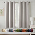 MIULEE Cobblestone Blackout Curtains for Bedroom Living Room 63 Inches Long 2 Panels, Thermal Insulated Room Darkening Drapes Solid Grommet Noise Reduction Light Blocking Window Treatments 40x63 Inch