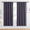 NICETOWN Blackout Curtains for Living Curtains, Greyish Purple, 2 Panels, 42 by 72, Room Darkening Window Curtain Panels, Easy-Care Solid Thermal Insulated Draperies/Drapes for Daughter Room
