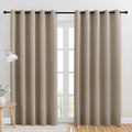 NICETOWN Room Darkening Draperies Window Curtain Panels, Taupe, 2 Panels, W60 x L84 -inch, Thermal Insulated Grommet Room Darkening Curtains for Bedroom