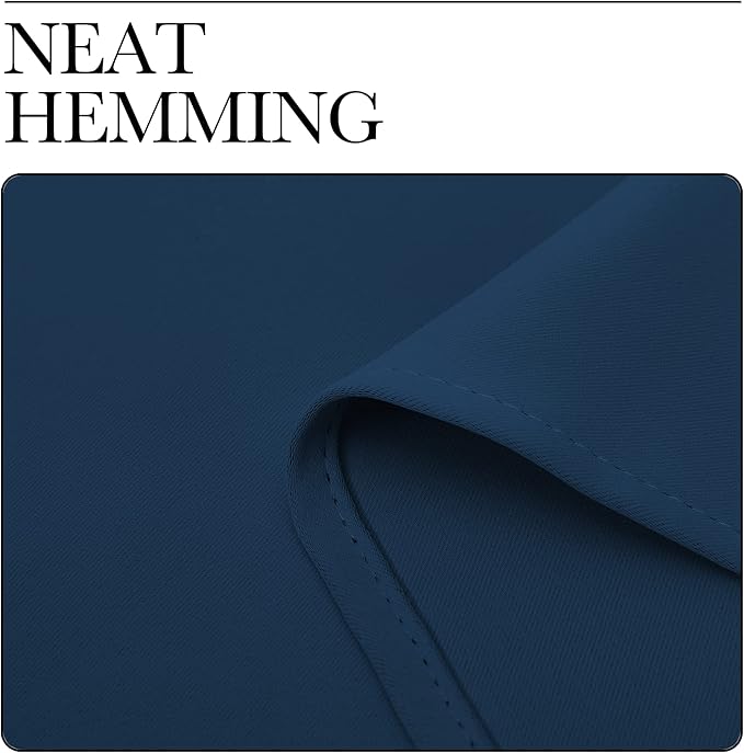 NICETOWN Bedroom Curtain Panels Blackout Draperies, Thermal Insulated Solid Grommet Blackout Curtains/Drapes (Moroccan Blue, 1 Pair, 34 by 72-inch)