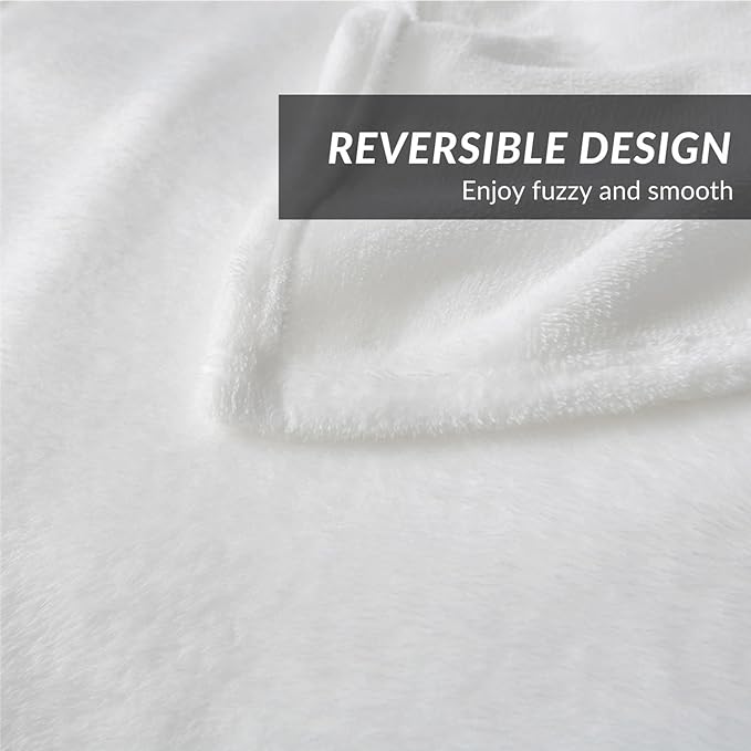 Bedsure GentleSoft Fleece Blankets King Size White - Bed Blanket Soft Lightweight Plush Cozy Fuzzy Luxury Microfiber, 108x90 inches