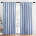 NICETOWN Room Darkening Curtains for Bedroom, Vintage Blue, Set of 2 Panels, 62 x 84 Inch, Triple Weave Home Decoration Thermal Insulated Solid Drapes for Patio Door