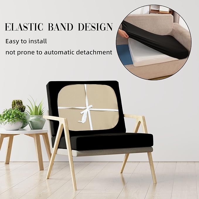 Outdoor Cushion Covers Set,12PCS Patio Furniture Couch Seat Slipcovers, Replacement for Sofa Sectional Chair(Cover，Only)