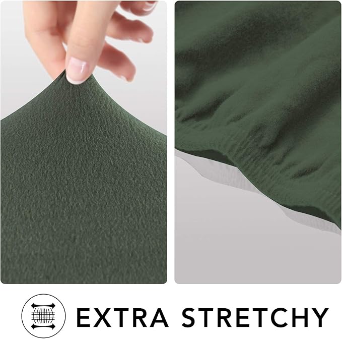 PureFit Super Stretch Chair Sofa Slipcover – Spandex Non Slip Soft Couch Sofa Cover, Washable Furniture Protector with Non Skid Foam and Elastic Bottom for Kids, Pets （Chair, Grayish Green）