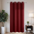 Joydeco Blackout Patio Sliding Door Curtains 96 Inches Long, Grommet Privacy Room Divider Curtains, Extra Wide Thermal Blackout Drapes for Bedroom Living Room (Burgundy Red, 60Wx96L, 1 Panel)