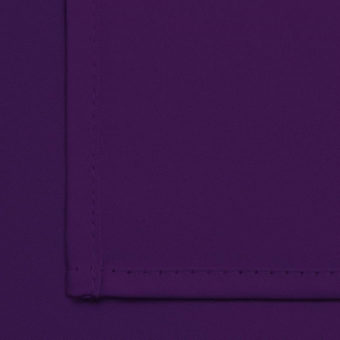 Yakamok Blackout Curtains Room Darkening Thermal Insulated Grommet top Window Curtains for Living Room, 38 x 72 Inch, Purple, Set of 2
