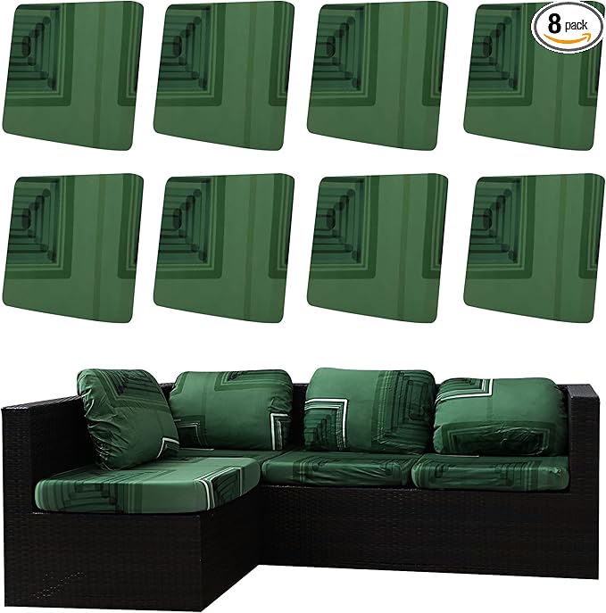 Outdoor Cushion Covers Set,8PCS Patio Furniture Couch Seat Slipcovers, Replacement for Sofa Sectional Chair(Cover，Only)