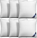Utopia Bedding Throw Pillow Inserts (Pack of 6, White), 18 x 18 Inches Decorative Indoor Pillows for Sofa, Bed, Couch, Cushion Sham Stuffer