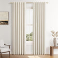 Guken 100% Blackout Linen Curtains 42 Inch Wide by 84 Inch for Living Room Bedroom Back Tab Thermal Insulated Black Out Drapes Room Darkening Window Curtains