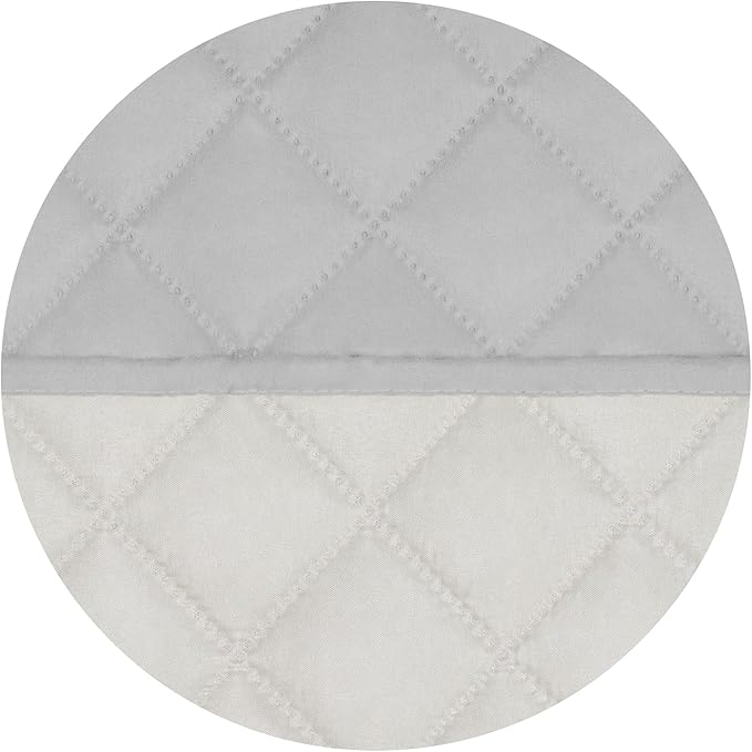 PureFit Reversible Quilted Sofa Cover, Water Resistant Slipcover Furniture Protector, Washable Couch Cover with Non Slip Foam and Elastic Straps for Kids, Pets (Sofa,Light Gray/Ivory) Large