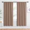 NICETOWN Kids Blackout Curtain Panels - Window Treatment Thermal Insulated Rod Pocket Blackout Drapes for Bedroom (Set of 2, 42 by 72 Inch, Cappuccino)