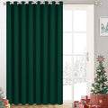 Yakamok Blackout Extra Wide Thermal Insulated Curtains, Total Shade Patio Door Curtain, Full Light Shading Sliding Door Room Divider for Space Separator Bedroom, 1 Panel, W100 x L84, Emerald Green,