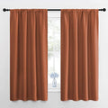 NICETOWN RV Blackout Curtains for Camper Windows, Burnt Orange, 29" Wide by 50" Long, 2 PCs, Short Blackout Curtains & Drapes, Thermal Insulated Blackout Curtain Panels for Kids Room, Play Room