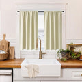 RYB HOME 100% Blackout Short Curtains for Small Window, Thermal Insulated Total Room Darkening Noise Reducing Curtains for Kitchen Bathroom Basement, 34 inches Wide by 48 inches Long, Beige