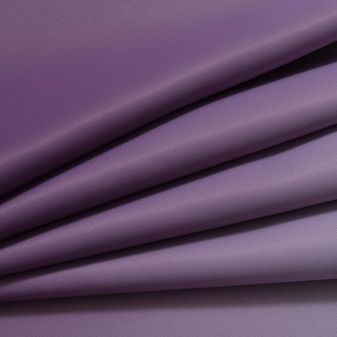 Yakamok Room Darkening Ombre Curtains 84 Inch Length, Purple and Greyish White Thermal Insulated Gradient Color Curtains,Light Blocking Grommet Window Drapes for Bedroom,62 Inch Width,2 Panels