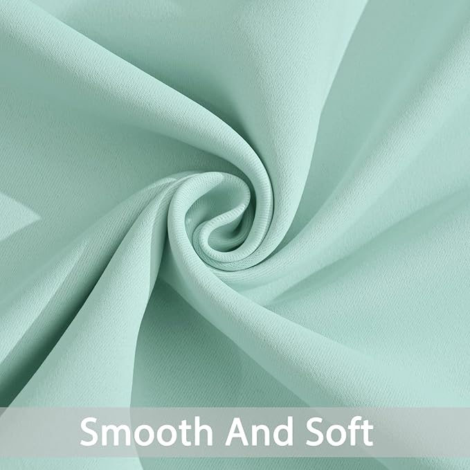 Yakamok Blackout Curtains Room Darkening Thermal Insulated Window Panels,Solid Grommet Top Drapes for Bedroom/Living Room(70Wx84L, Aqua, 2 Panels)