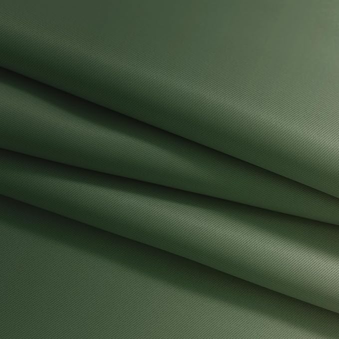Yakamok Greyish White and Sage Green Ombre Curtains,Light Blocking Curtains,Room Darkening Grommet Window Drapes for Bedroom(Sage Green,52x63 Inch,2 Panels)