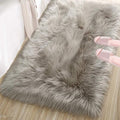 LOCHAS Soft Fluffy Faux Fur Rugs for Bedroom Bedside Rug 2x3 Feet, Washable, Furry Sheepskin Area Rug for Living Room Girls Room, Luxury Shag Carpet Home Decor, Beige
