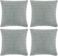Fancy Homi 4 Packs Decorative Throw Pillow Covers for Living Room Couch Bed, Modern Farmhouse Boho Home Decor, Accent Cushion Case (14 x 14 Inch, Grey Blue)
