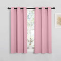 NICETOWN Bedroom Curtain Panels Blackout Draperies, Thermal Insulated Solid Grommet Blackout Curtains/Drapes (Crystal Pink, 1 Pair, 34 by 45-inch)