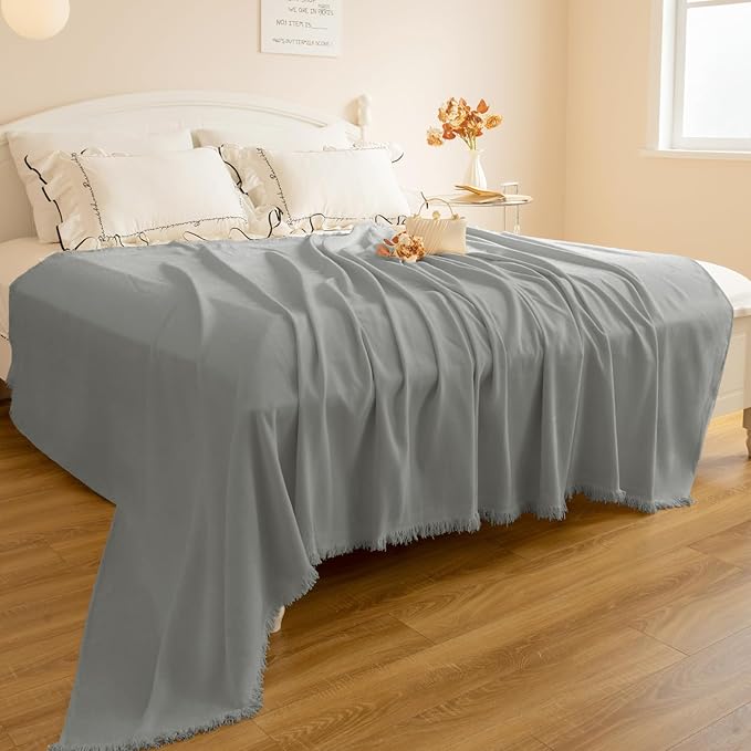 Couch Cover for Dogs, Boho Sofa Covers for 2 Cushion Couch, Chenille Sofa Slipcover for Pets Washable, L-Shape Sectional Couch Loveseat Cover Soft Throw Blankets with Tassels(71x102,Grey)