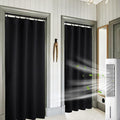 RYB HOME 2 Panels Blackout Doorway Curtains, Thermal Insulated Privacy Rod Pocket Easy Installation Drapes for Living Room Bedroom Dining Room, Width 34 by Length 80, Black