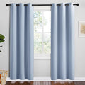 NICETOWN Vintage Blue Blackout Curtains 72 inches Length for Play Room, 2 Panels, 34" Wide, Thermal Insulated Decoration Drapes for Window