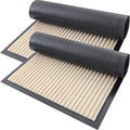 OLANLY Front Door Mat Indoor Outdoor Entrance, 2-Pack 29.5 x 17 Inch, Waterproof Heavy Duty Doormat, Fade Resistant, Low Profile, Easy Clean Patio Porch Welcome Floor Mats for Entry, Beige