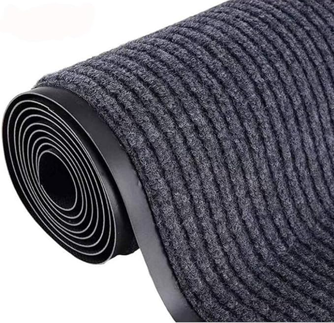 MYOYAY Carpet Runner, 3ft x 10ft Hallway Runner with PVC Non-Slip Backing Indoor Outdoor Floor Mat Area Rugs for Kitchen Balconies Living Room Dining Room Decks Patio (Gray)