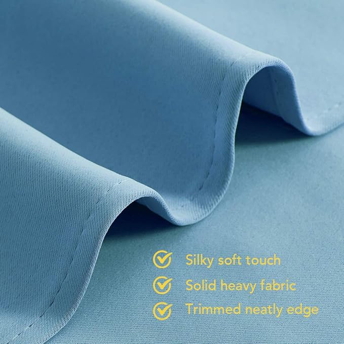 NICETOWN Blackout Window Curtains 80 inch Long, 2 Panels, 34 inch, Teal Blue, Grommet Top Room Darkening Thermal Insulated Solid Vertical Drapes for Bedroom/Kid Room
