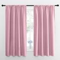 NICETOWN Window Curtains for Bedroom, Rouge Pink, 2 Panels, W42 x L48 -Inch, Home Decoration Thermal Insulated Rod Pocket Blackout Blinds & Drapes for Small Windows