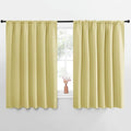 NICETOWN Blackout Curtains for Bedroom, Blackout Curtain Panels, Paler Yellow, 1 Pair, 62 by 63-inch, Window Treatment Energy Saving Thermal Insulated Solid Rod Pocket Blackout Drapes/Draperies