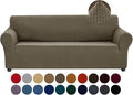 Joccun Stretch Couch Cover Slipcovers, 1-Piece Sofa Covers for 3 Cushion Couch Spandex Jacquard Washable Furniture Protector Cover for Living Room,Kids,Pets(Sofa,Fossil)