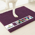 Muddy Mat® | Super Absorbent Door Mat Indoor, Microfiber Quick Dry Chenille Entryway Rug, Non-Slip Front Door Mat, Indoor Mats for Entryway, Machine Washable Pet Rug, Dark Purple 24"x36"