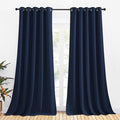 NICETOWN Blackout Draperies Curtains, All Season Thermal Insulated Solid Grommet Top Blackout Curtains/Drapes for Kid's Room (Navy, 1 Pair, 70 x 95 inches)