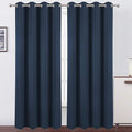 LEMOMO Blackout Curtains 66 x 95 inch/Navy Blue Curtains Set of 2 Panels/Thermal Insulated Room Darkening Bedroom Curtains