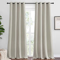NICETOWN Natural Room Darkening Curtains 90" Long for Boho Farmhouse Home Decoration, Window Treatment Total Privacy Drape Panels for Bedroom Guest Room (55" Wide, Set of 2)