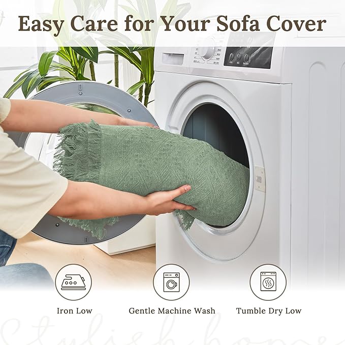 HOMERILLA Sectional Couch Covers for Sectional Sofa L Shaped Sofa Cover Blanket 2 Pieces L Shape Furniture Protector for Pets Dogs(Sage, X-Large)