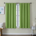 Simplebrand Ava Lime Short Blackout Curtains for Bedroom 54 Inches Long 2 Panels Set, Solid Thermal Insulated, Energy Saving Window Treatment Curtains Blackout Drapes, W40 x L54 Inch