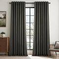 Topfinel Extra Long Grey Linen Blackout Curtains 120 inches Long Thermal Insulated Energy Efficient Window Treatments for Bedroom Living Room Office Back Tab Rod Pocket, W52xL120, 2 Panels