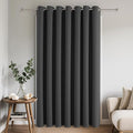 Joydeco Blackout Patio Sliding Door Curtains 108 Inches Long, Grommet Privacy Room Divider Curtains, Extra Wide Thermal Blackout Drapes for Bedroom Living Room (Grey, 100Wx108L, 1 Panel)