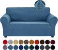 Joccun Stretch Loveseat Couch Cover Slipcover, 1-Piece Sofa Cover for 2 Cushion Couch Spandex Jacquard Washable Furniture Protector Cover for Living Room,Kids,Pets（Loveseat,Niagara）
