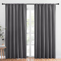 NICETOWN Blackout Curtain Panels for Window - Thermal Insulated Rod Pocket Blackout Drapes/Draperies for Dining Room (2 Panels, W70 x L84 inches, Grey)