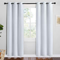 NICETOWN Room Darkening Draperies Curtains Panels, Greyish White, 2 Panels, 42 by 78, Window Treatment Thermal Insulated Grommet Room Darkening Curtains/Drapes for Bedroom