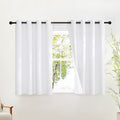 NICETOWN Bathroom Curtains 100% Blackout Window Treatments, Grommet Thermal Drapes Heat Blocking Sound Reducing Curtains for Kitchen/Bedroom, White, W52 x L54, 2 Panels