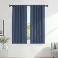 PONY DANCE Bedroom Curtain Panels - Window Drapes Home Decor Light Block Room Darkening Back Tab/Rod Pocket Energy Efficient for Dining Room, 42" W by 63" L, Blue Haze, 2 Pieces